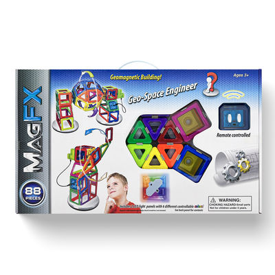 OEM Geometryczne Magnetyczne Kształty Dzieci Magnetyczne Zestawy Budowlane Wielokolorowe 88 PCS