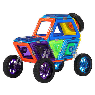 Kształty Jeep Magnetyczne bloky budowlane z kółkami Magnetyczne płytki akcesoria