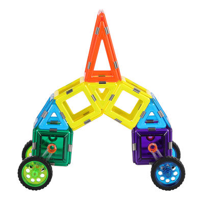 Budowa 3D Kolorowe płytki magnetyczne Samochody Bloki budowlane STEM Zabawki OEM ODM